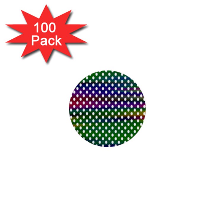 Digital Polka Dots Patterned Background 1  Mini Buttons (100 pack) 