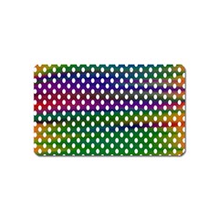 Digital Polka Dots Patterned Background Magnet (name Card) by Nexatart