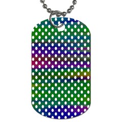 Digital Polka Dots Patterned Background Dog Tag (one Side)