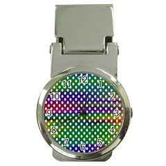 Digital Polka Dots Patterned Background Money Clip Watches by Nexatart