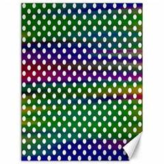 Digital Polka Dots Patterned Background Canvas 12  X 16  