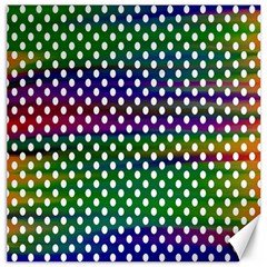 Digital Polka Dots Patterned Background Canvas 16  X 16   by Nexatart