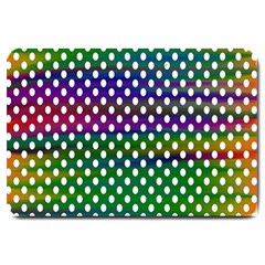 Digital Polka Dots Patterned Background Large Doormat  by Nexatart