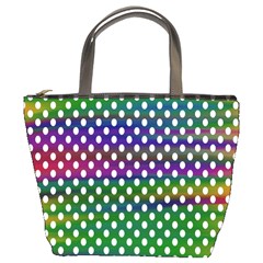 Digital Polka Dots Patterned Background Bucket Bags by Nexatart