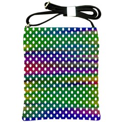 Digital Polka Dots Patterned Background Shoulder Sling Bags by Nexatart