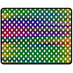 Digital Polka Dots Patterned Background Fleece Blanket (medium)  by Nexatart