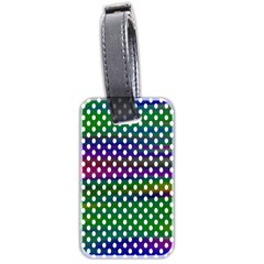 Digital Polka Dots Patterned Background Luggage Tags (two Sides) by Nexatart