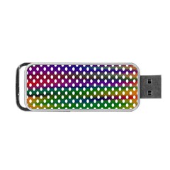 Digital Polka Dots Patterned Background Portable Usb Flash (one Side) by Nexatart