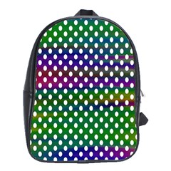 Digital Polka Dots Patterned Background School Bags (xl)  by Nexatart