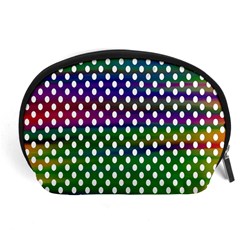 Digital Polka Dots Patterned Background Accessory Pouches (large)  by Nexatart