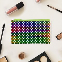 Digital Polka Dots Patterned Background Cosmetic Bag (xs) by Nexatart