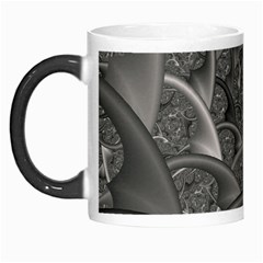 Fractal Black Ribbon Spirals Morph Mugs by Nexatart