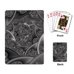 Fractal Black Ribbon Spirals Playing Card Back