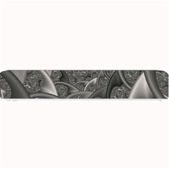 Fractal Black Ribbon Spirals Small Bar Mats by Nexatart