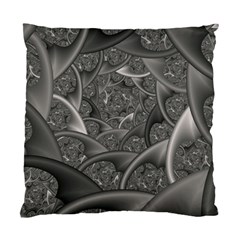 Fractal Black Ribbon Spirals Standard Cushion Case (two Sides) by Nexatart