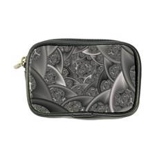 Fractal Black Ribbon Spirals Coin Purse by Nexatart