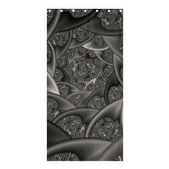 Fractal Black Ribbon Spirals Shower Curtain 36  X 72  (stall)  by Nexatart