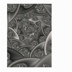 Fractal Black Ribbon Spirals Large Garden Flag (two Sides) by Nexatart