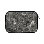 Fractal Black Ribbon Spirals Apple iPad Mini Zipper Cases Front