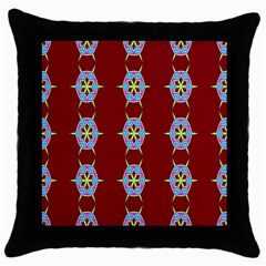 Geometric Seamless Pattern Digital Computer Graphic Throw Pillow Case (Black)