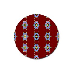 Geometric Seamless Pattern Digital Computer Graphic Rubber Coaster (round)  by Nexatart