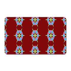 Geometric Seamless Pattern Digital Computer Graphic Magnet (Rectangular)