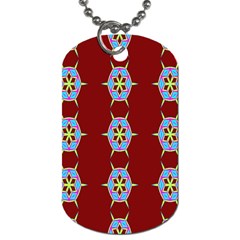 Geometric Seamless Pattern Digital Computer Graphic Dog Tag (two Sides) by Nexatart