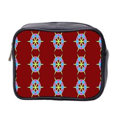 Geometric Seamless Pattern Digital Computer Graphic Mini Toiletries Bag 2-side by Nexatart