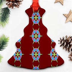 Geometric Seamless Pattern Digital Computer Graphic Christmas Tree Ornament (two Sides) by Nexatart