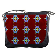 Geometric Seamless Pattern Digital Computer Graphic Messenger Bags