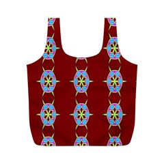 Geometric Seamless Pattern Digital Computer Graphic Full Print Recycle Bags (M) 