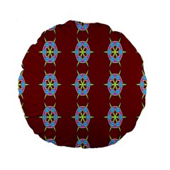 Geometric Seamless Pattern Digital Computer Graphic Standard 15  Premium Flano Round Cushions