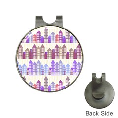 Houses City Pattern Hat Clips With Golf Markers by Nexatart