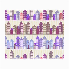 Houses City Pattern Small Glasses Cloth by Nexatart