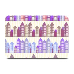 Houses City Pattern Plate Mats by Nexatart