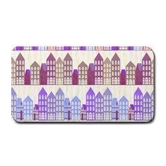 Houses City Pattern Medium Bar Mats by Nexatart