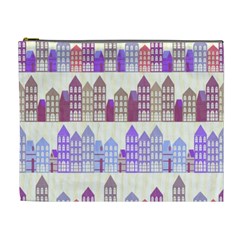 Houses City Pattern Cosmetic Bag (xl)