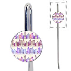 Houses City Pattern Book Mark by Nexatart