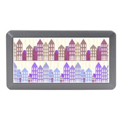 Houses City Pattern Memory Card Reader (mini) by Nexatart