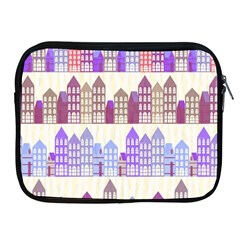 Houses City Pattern Apple Ipad 2/3/4 Zipper Cases by Nexatart