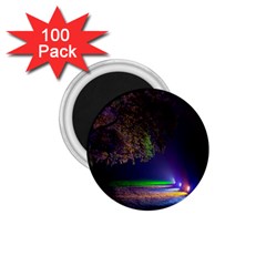 Illuminated Trees At Night 1 75  Magnets (100 Pack)  by Nexatart