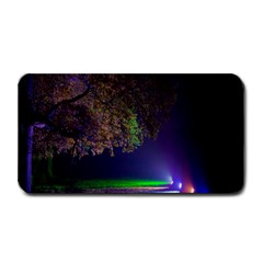 Illuminated Trees At Night Medium Bar Mats