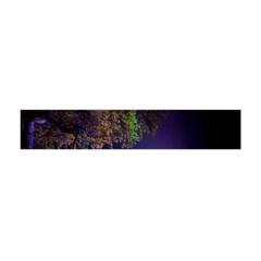 Illuminated Trees At Night Flano Scarf (mini) by Nexatart