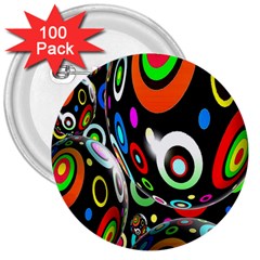 Background Balls Circles 3  Buttons (100 Pack)  by Nexatart