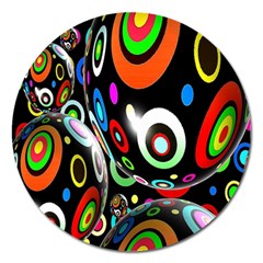 Background Balls Circles Magnet 5  (round) by Nexatart