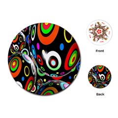 Background Balls Circles Playing Cards (round)  by Nexatart