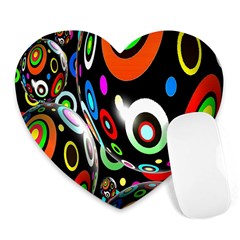 Background Balls Circles Heart Mousepads by Nexatart