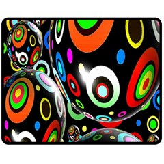 Background Balls Circles Fleece Blanket (medium)  by Nexatart