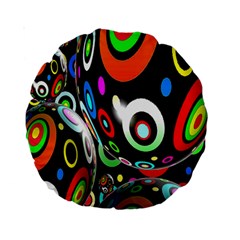 Background Balls Circles Standard 15  Premium Round Cushions by Nexatart