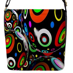 Background Balls Circles Flap Messenger Bag (s) by Nexatart